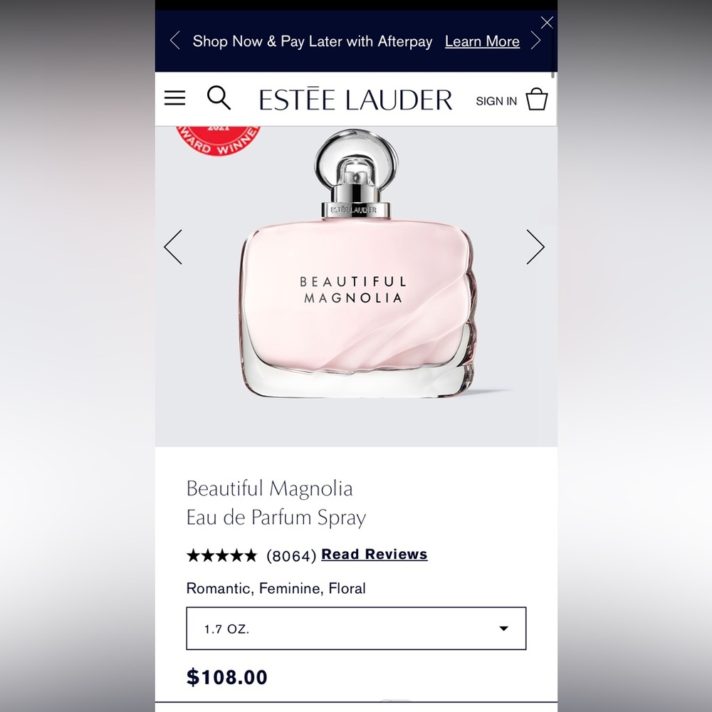 NEW Estée Lauder fragrance Beautiful Magnolia